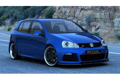 Накладка сплиттер на передний бампер на Volkswagen Golf V Maxton R20